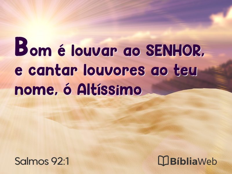 Salmos 92:1 em imagem para compartilhar
