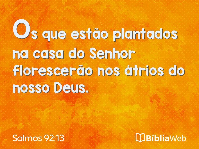 Salmos 92:13 em imagem para compartilhar