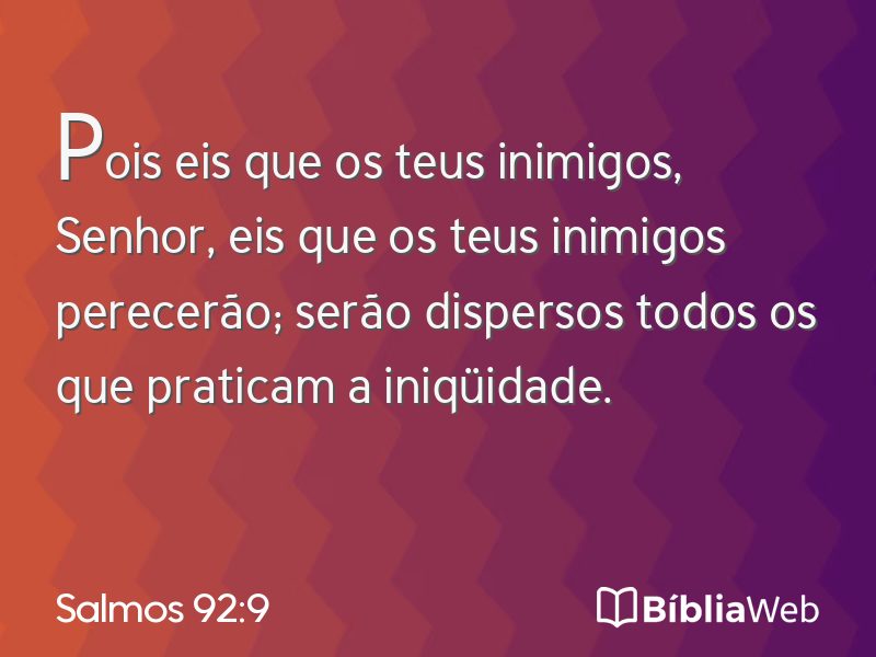 Salmos 92:9 em imagem para compartilhar