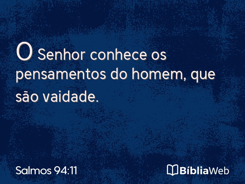 Salmos 94:11 em imagem para compartilhar