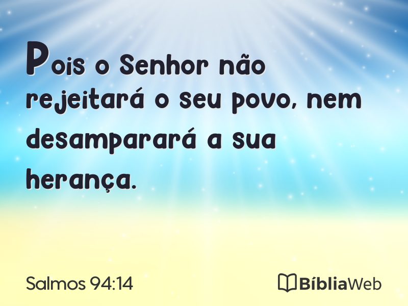 Salmos 94:14 em imagem para compartilhar