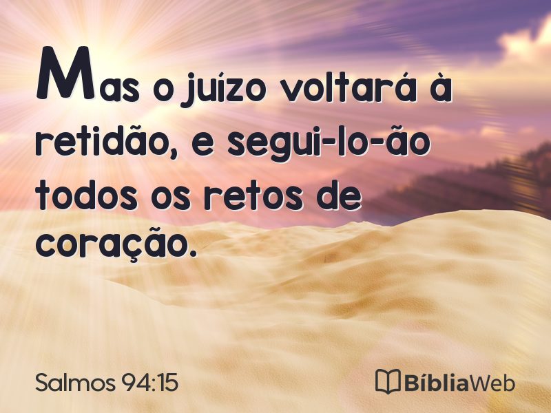 Salmos 94:15 em imagem para compartilhar