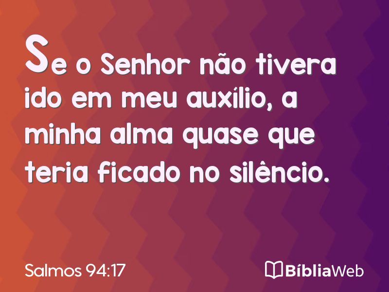 Salmos 94:17 em imagem para compartilhar