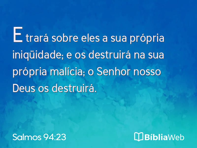 Salmos 94:23 em imagem para compartilhar