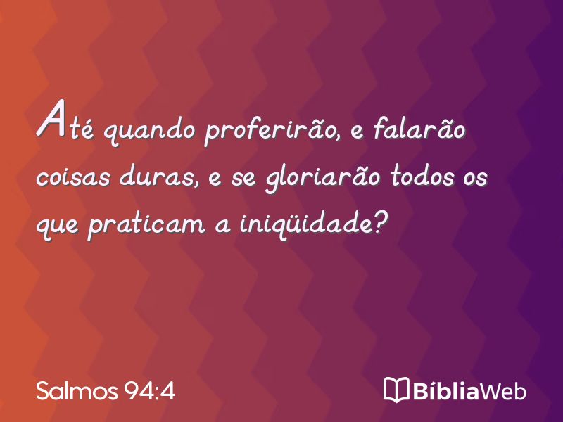 Salmos 94:4 em imagem para compartilhar