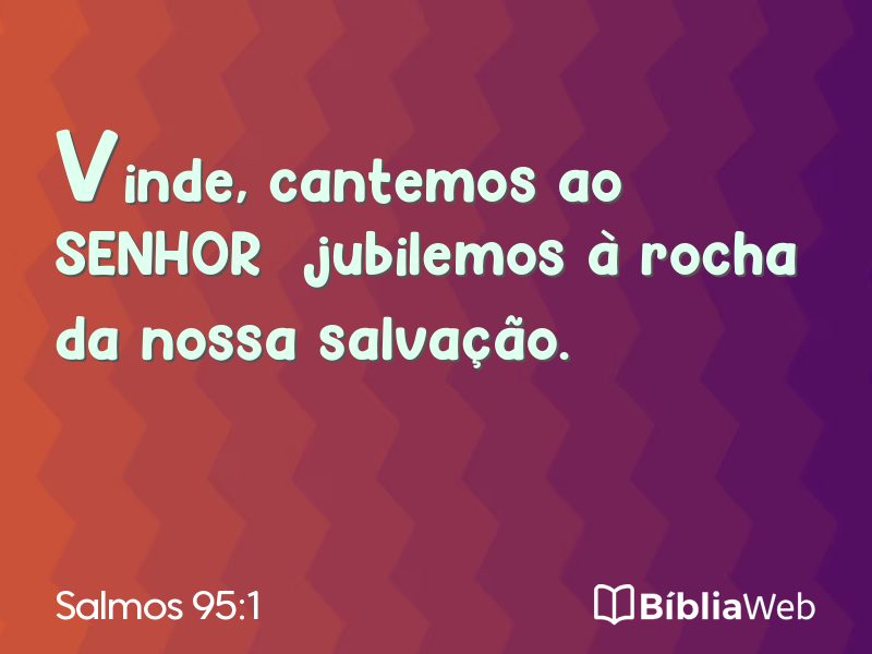 Salmos 95:1 em imagem para compartilhar