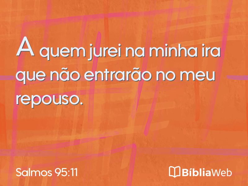 Salmos 95:11 em imagem para compartilhar