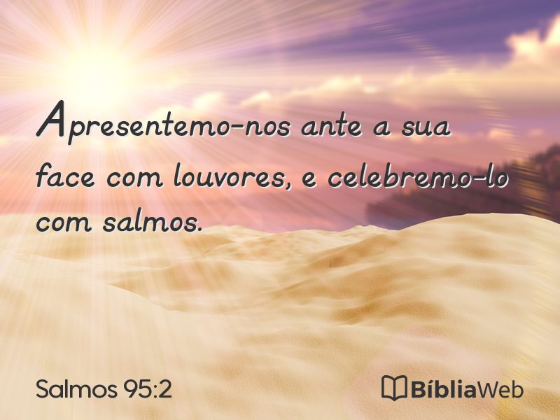 Salmos 95:2 em imagem para compartilhar