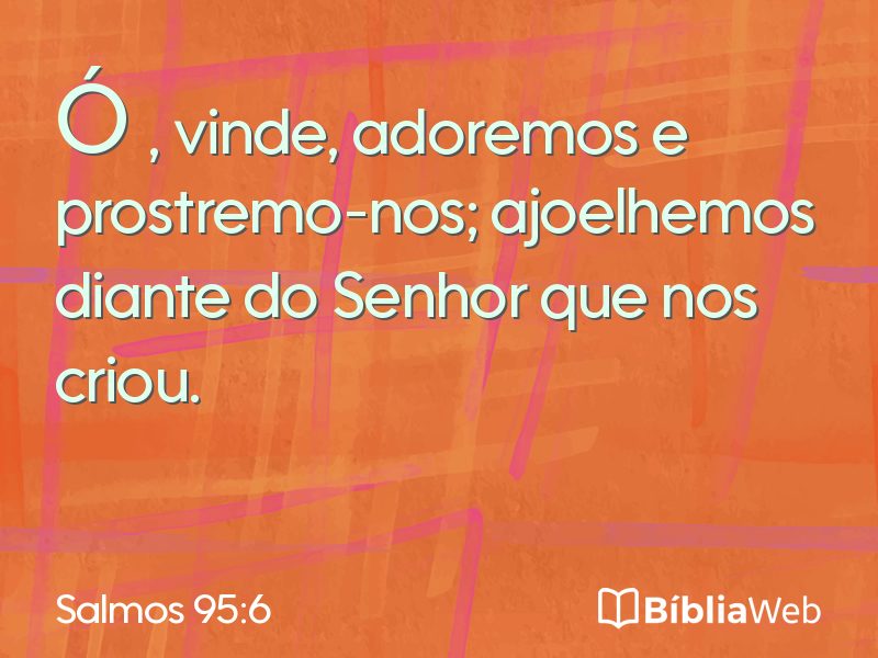 Salmos 95:6 em imagem para compartilhar
