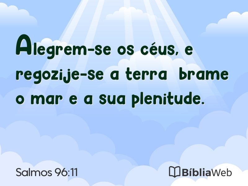 Salmos 96:11 em imagem para compartilhar
