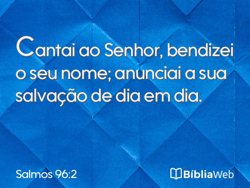 Salmos 96:2 em imagem para compartilhar