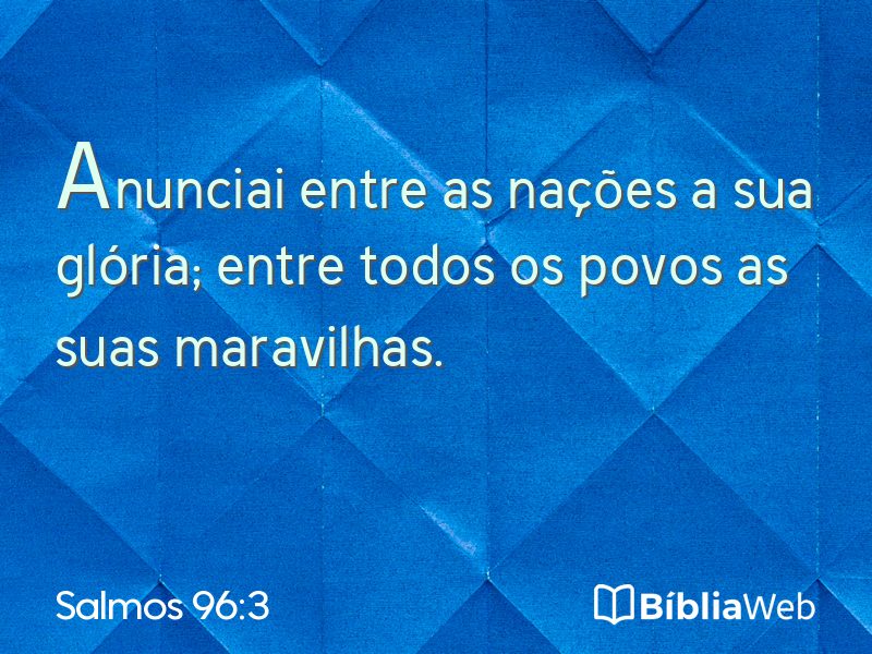Salmos 96:3 em imagem para compartilhar
