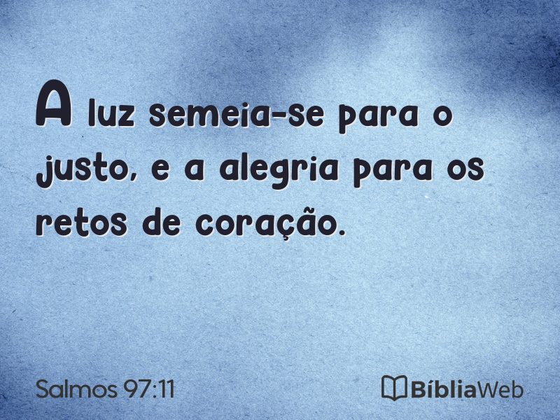 Salmos 97:11 em imagem para compartilhar