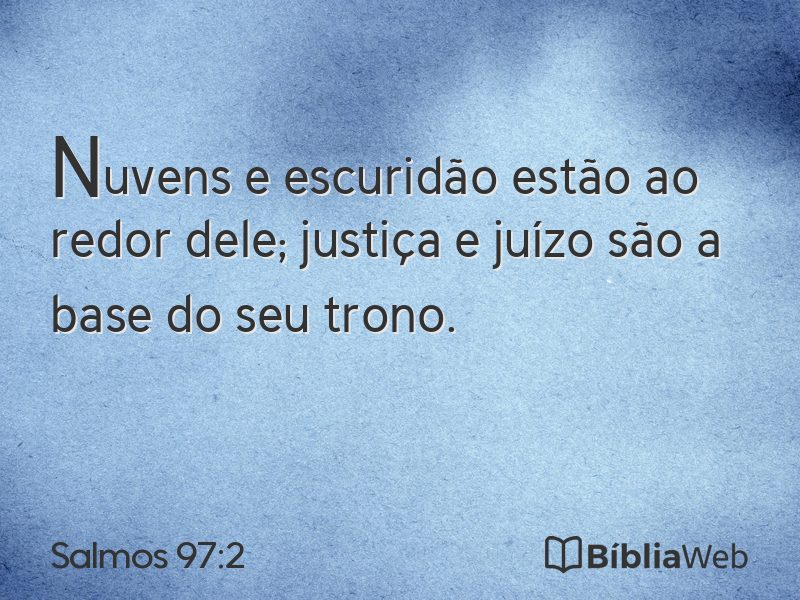 Salmos 97:2 em imagem para compartilhar