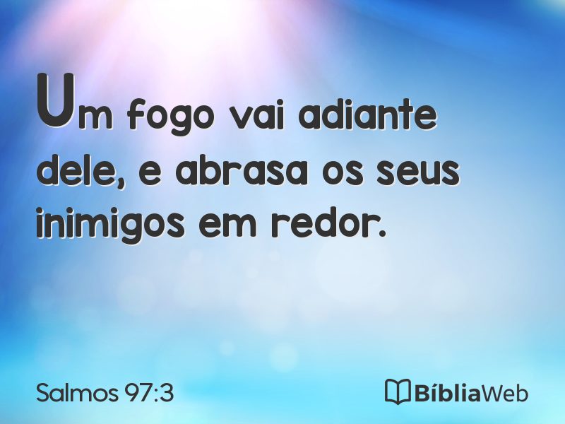 Salmos 97:3 em imagem para compartilhar
