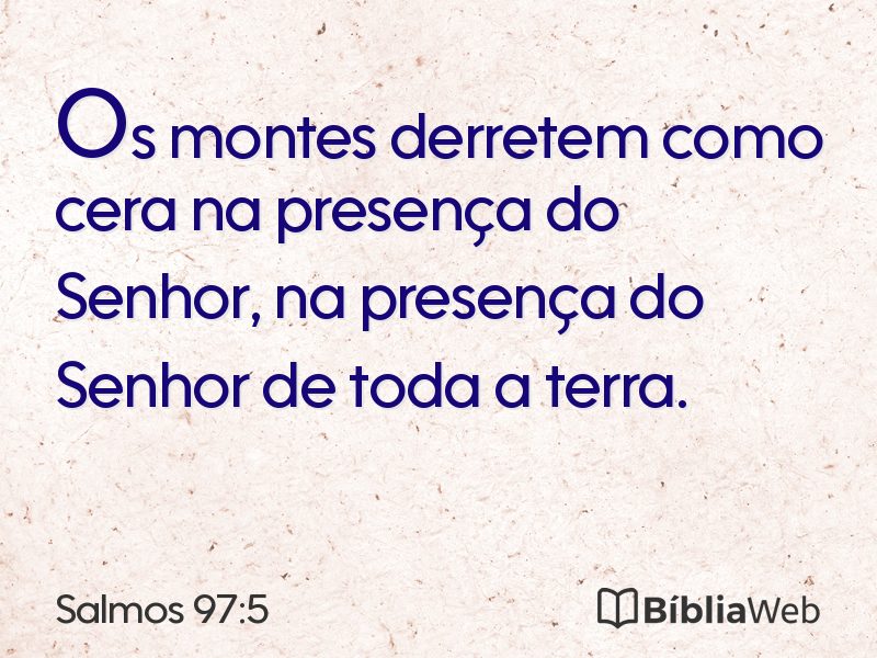 Salmos 97:5 em imagem para compartilhar