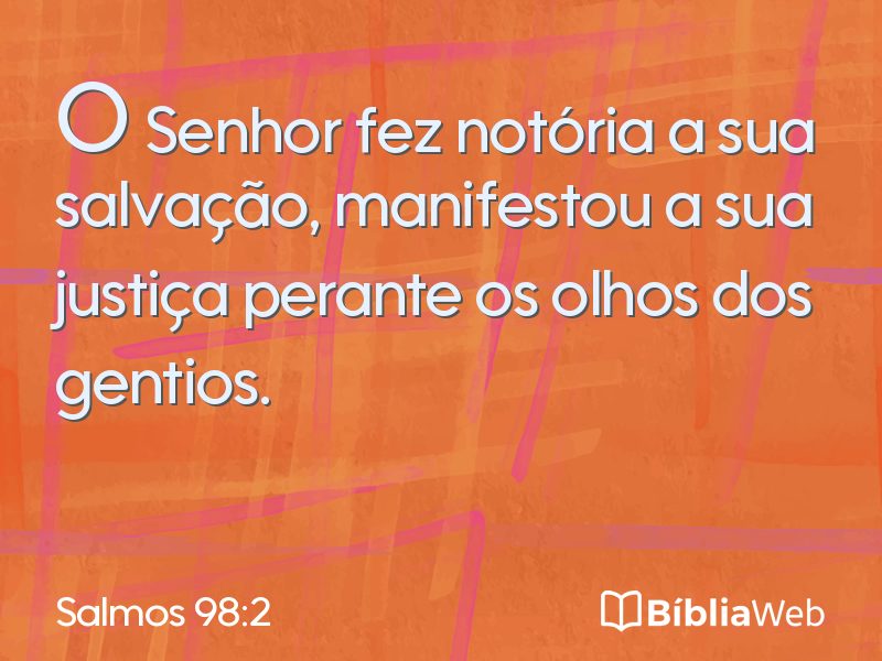 Salmos 98:2 em imagem para compartilhar