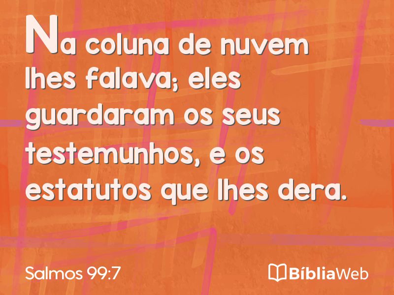 Salmos 99:7 em imagem para compartilhar