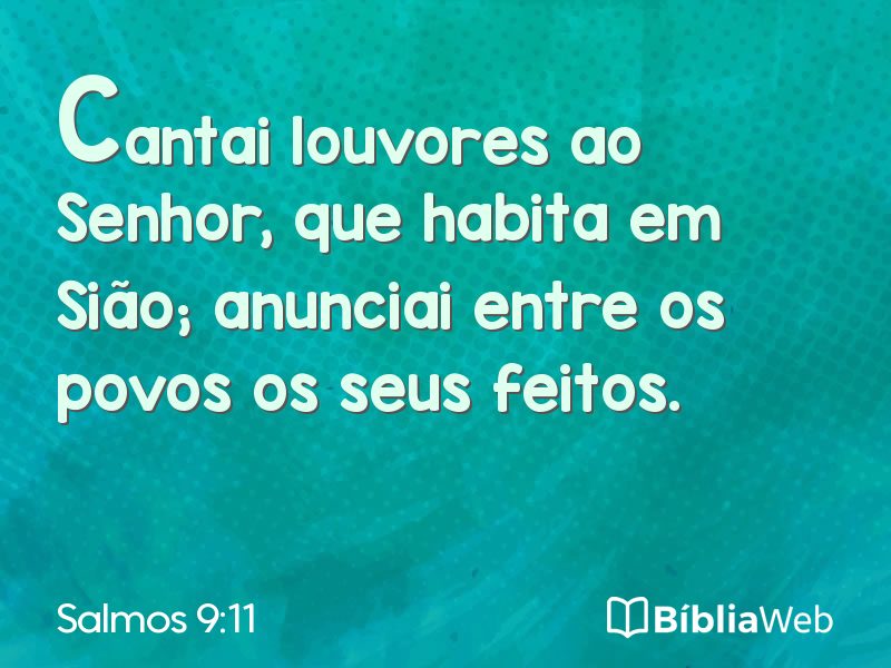 Salmos 9:11 em imagem para compartilhar