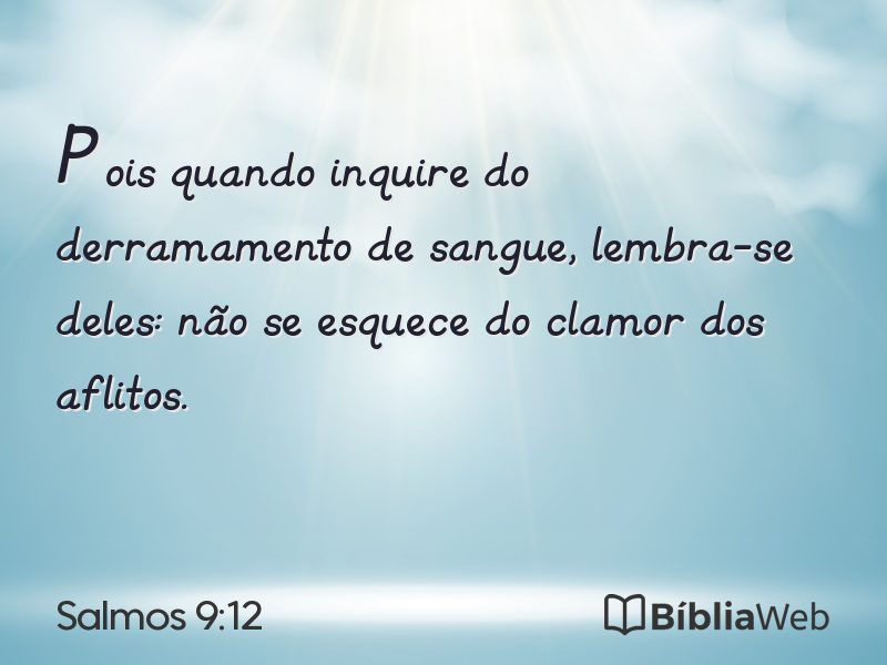 Salmos 9:12 em imagem para compartilhar
