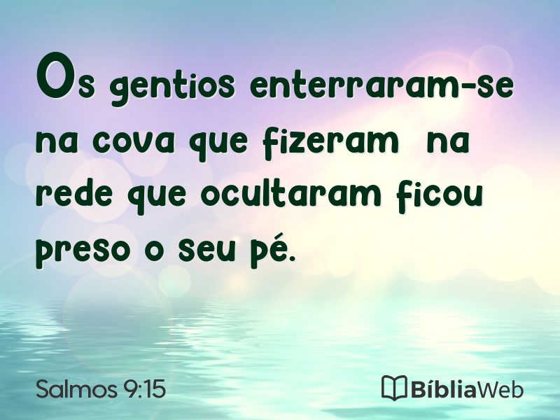 Salmos 9:15 em imagem para compartilhar