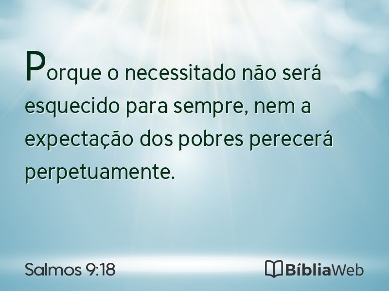 Salmos 9:18 em imagem para compartilhar