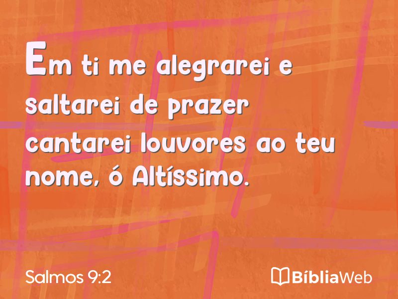 Salmos 9:2 em imagem para compartilhar