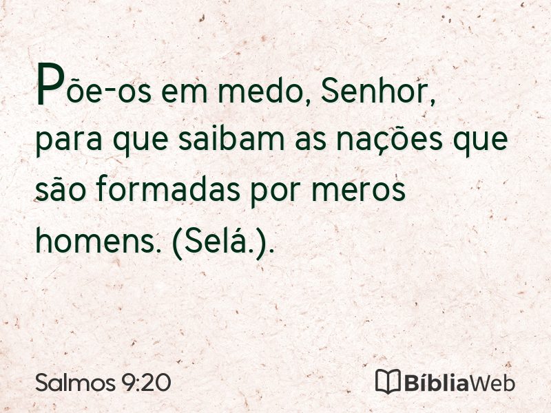 Salmos 9:20 em imagem para compartilhar