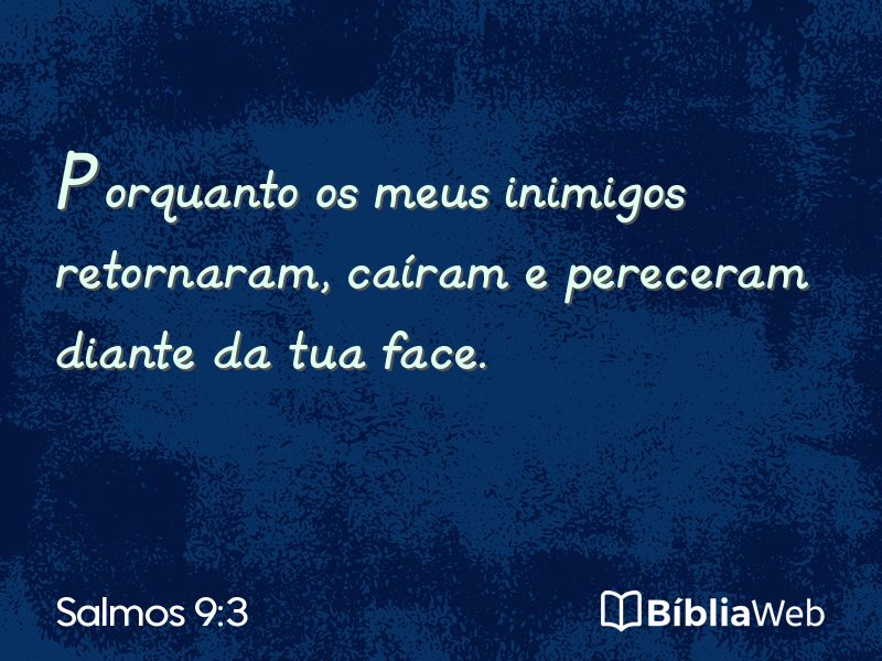 Salmos 9:3 em imagem para compartilhar
