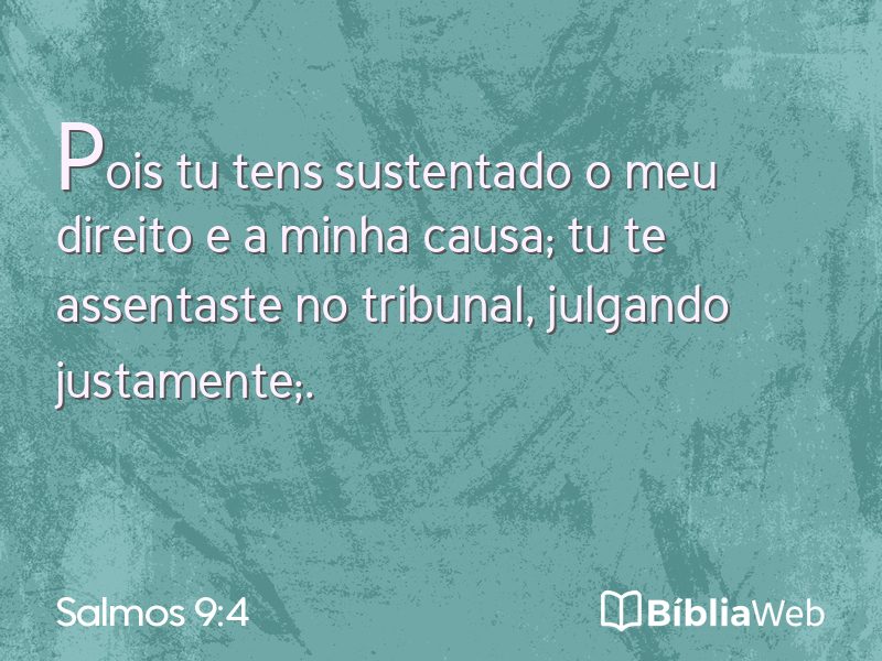 Salmos 9:4 em imagem para compartilhar