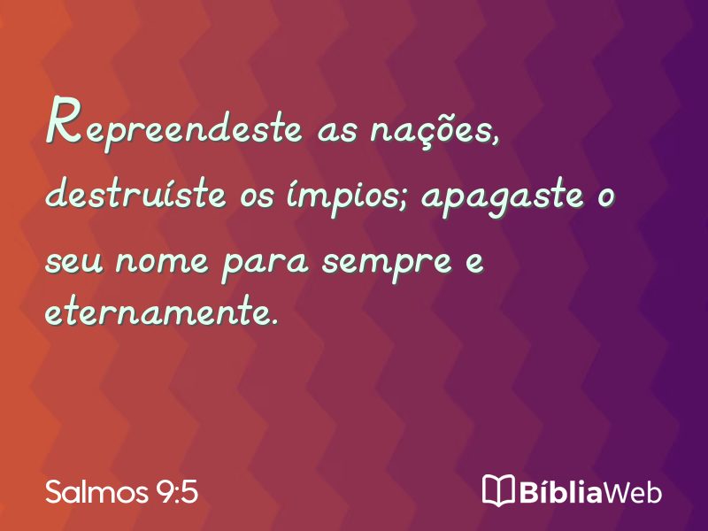 Salmos 9:5 em imagem para compartilhar