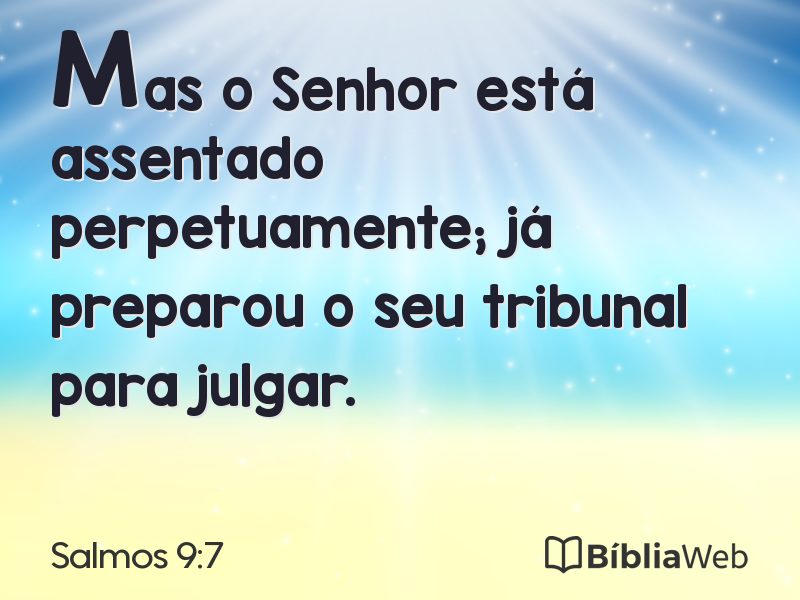 Salmos 9:7 em imagem para compartilhar
