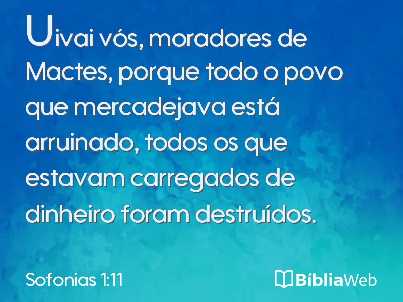 Sofonias 1:11 em imagem para compartilhar