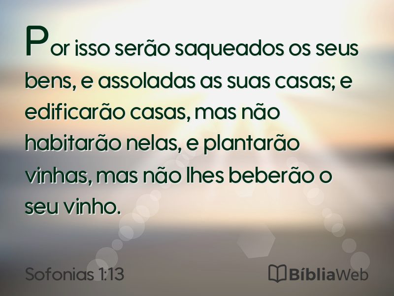 Sofonias 1:13 em imagem para compartilhar