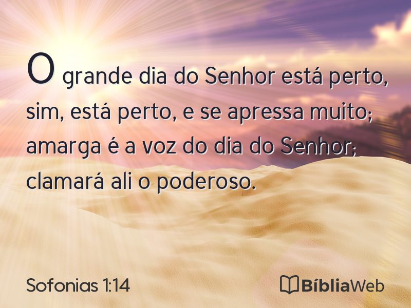 Sofonias 1:14 em imagem para compartilhar