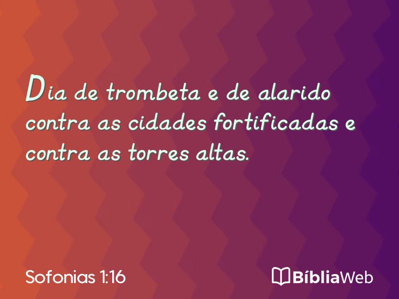 Sofonias 1:16 em imagem para compartilhar