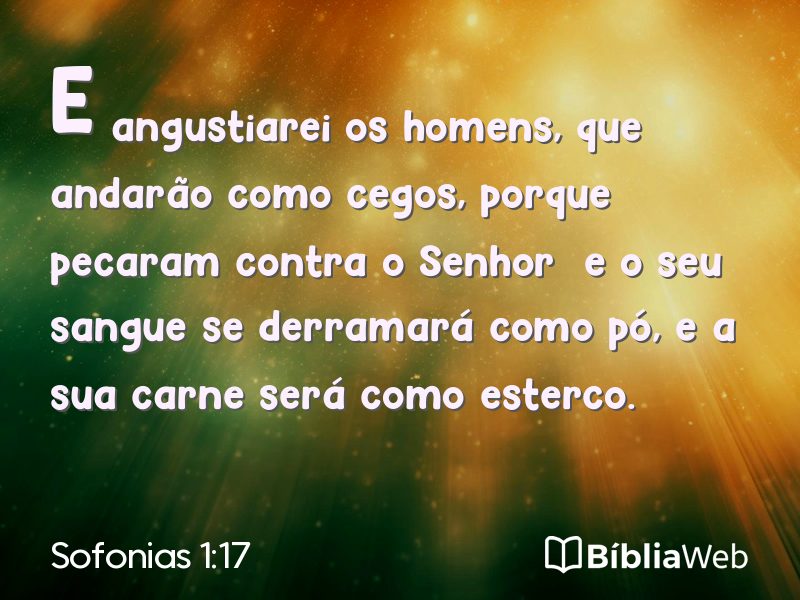 Sofonias 1:17 em imagem para compartilhar