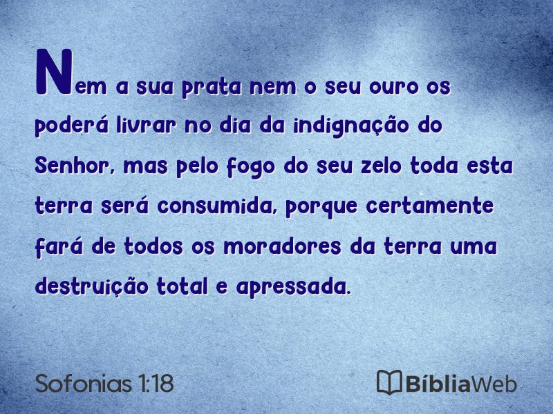 Sofonias 1:18 em imagem para compartilhar