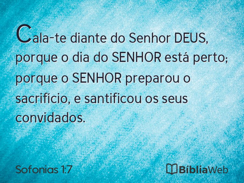 Sofonias 1:7 em imagem para compartilhar