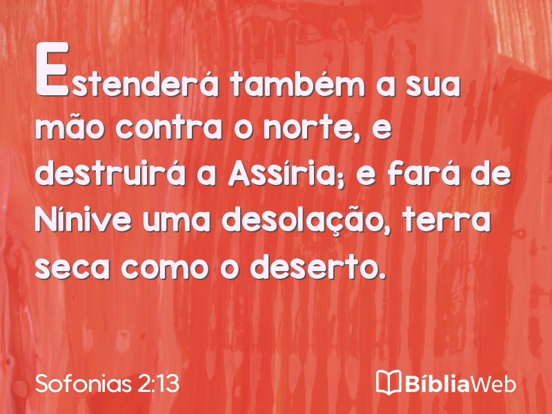 Sofonias 2:13 em imagem para compartilhar
