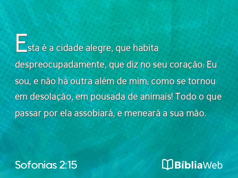 Sofonias 2:15 em imagem para compartilhar