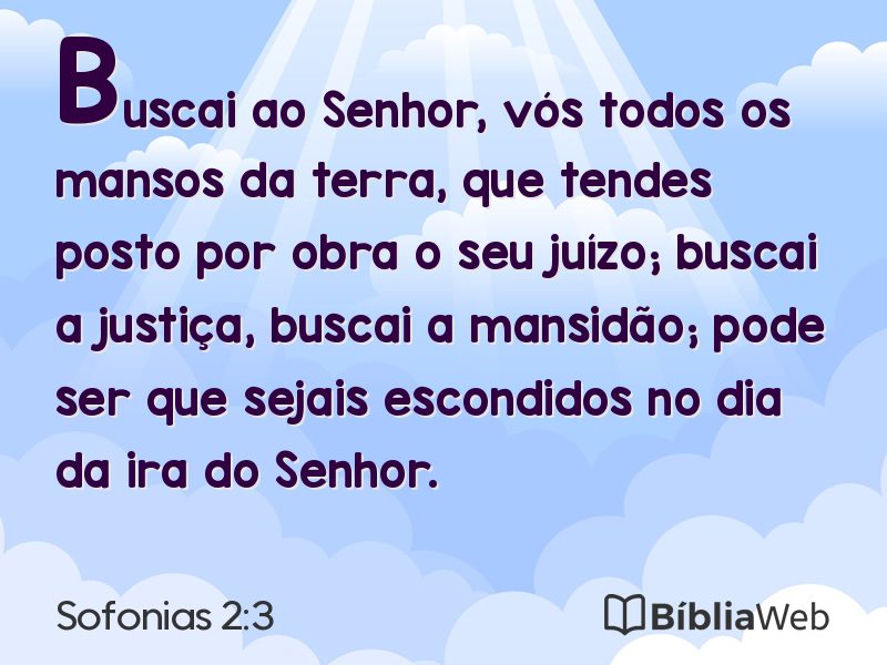 Sofonias 2:3 em imagem para compartilhar