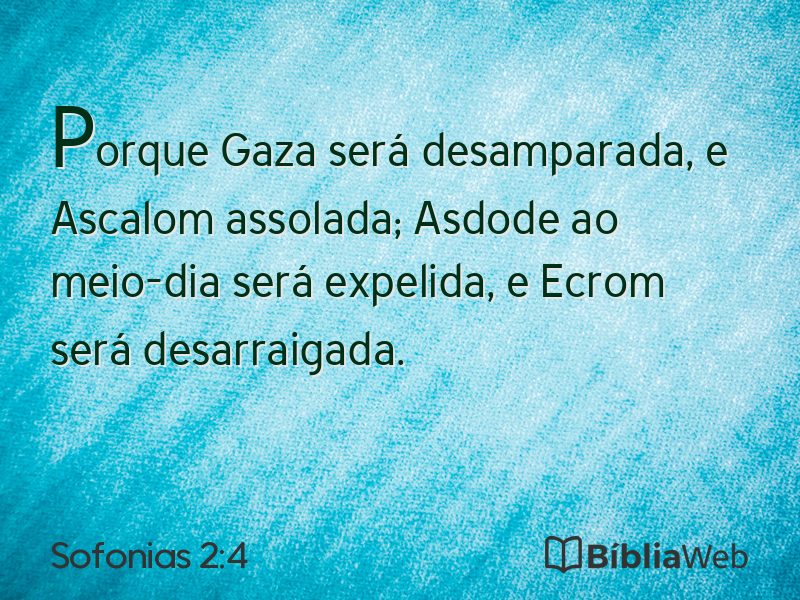 Sofonias 2:4 em imagem para compartilhar
