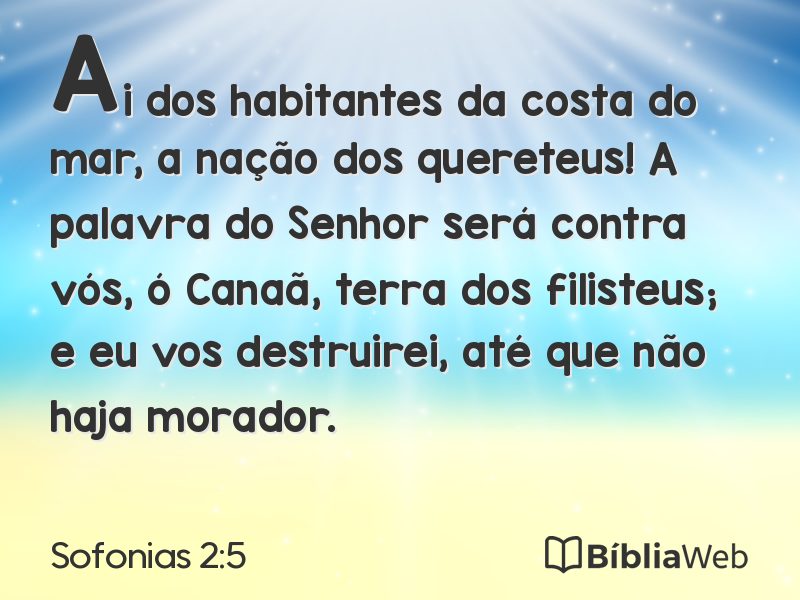 Sofonias 2:5 em imagem para compartilhar