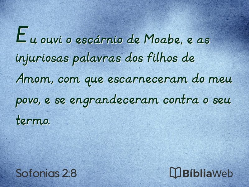Sofonias 2:8 em imagem para compartilhar