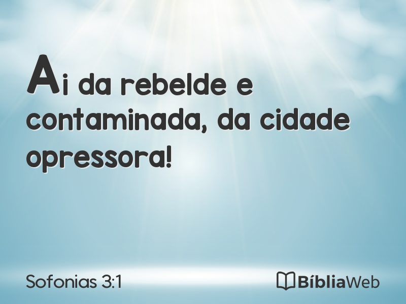 Sofonias 3:1 em imagem para compartilhar