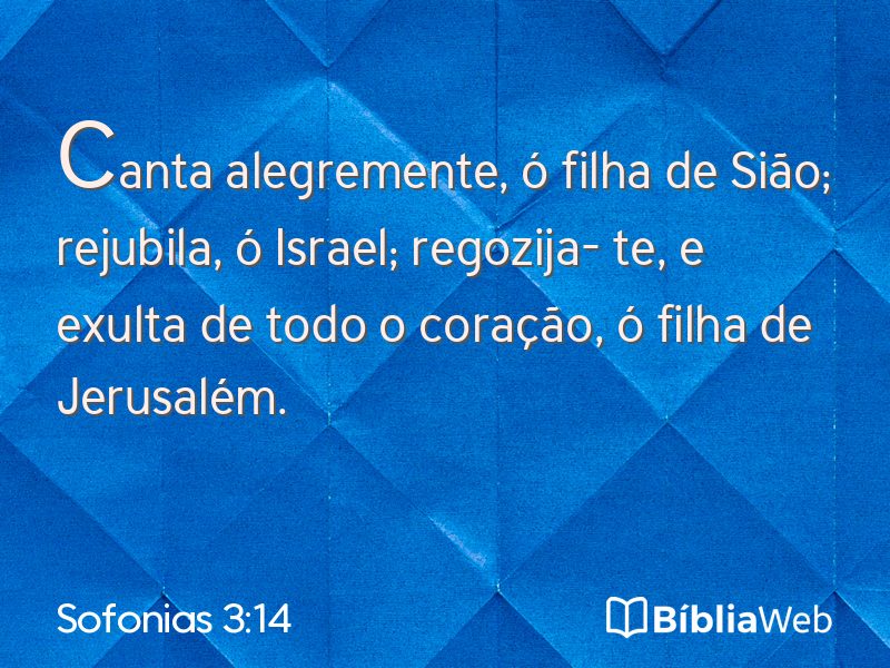 Sofonias 3:14 em imagem para compartilhar
