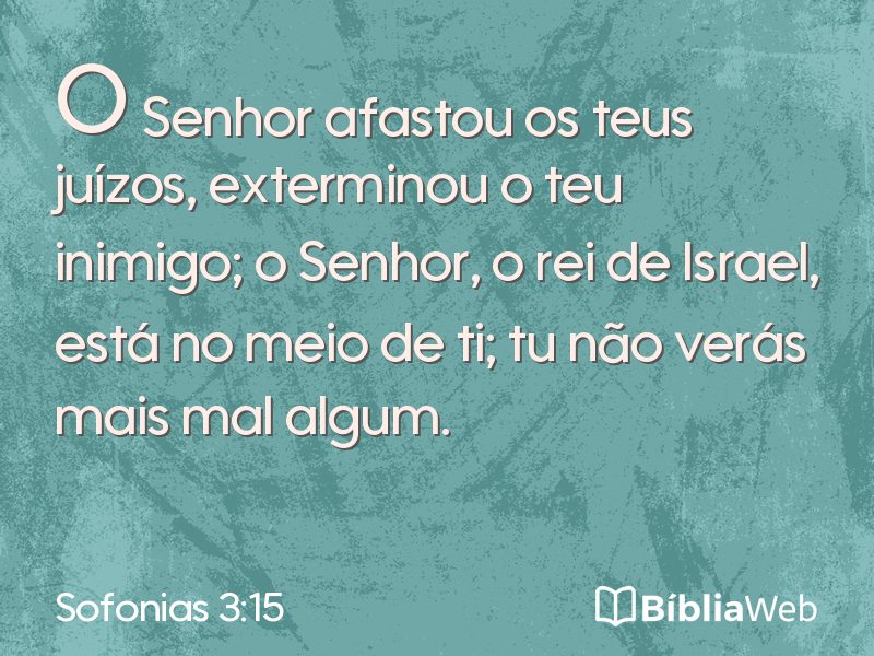 Sofonias 3:15 em imagem para compartilhar