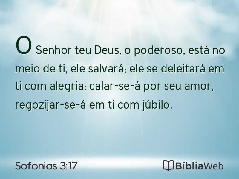 Sofonias 3:17 em imagem para compartilhar