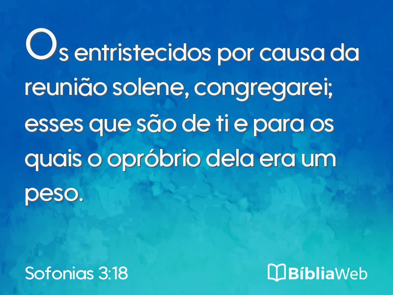 Sofonias 3:18 em imagem para compartilhar